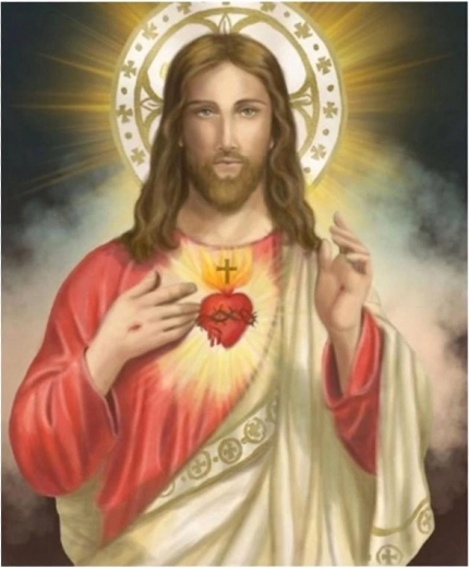 Diamantno slikanje Jezus s srcem 30 × 40 cm NORIMPEX