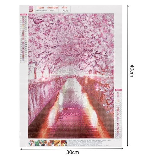 Romantičen motiv sakur v formatu 30 × 40 cm