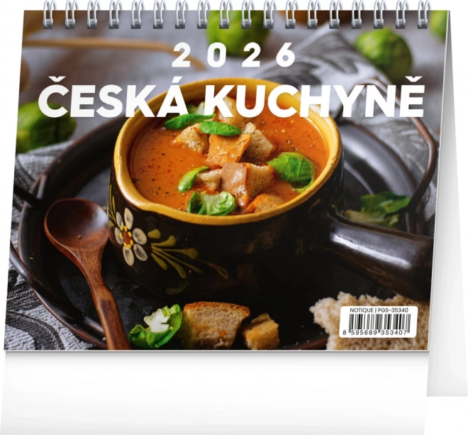 Namizni koledar Češka kuhinja 2026