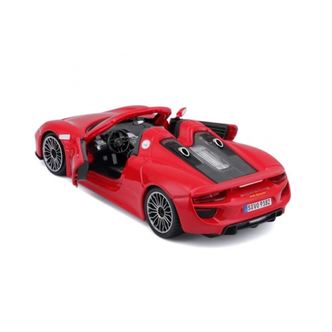 Bburago Porsche 918 Spyder rdeči model 1:24