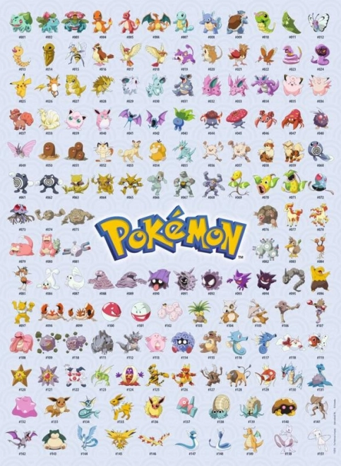 Sestavljanka prvih 151 Pokemonov 500 kosov