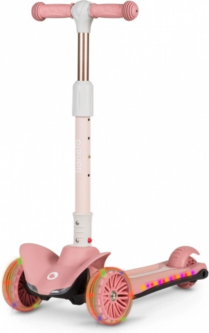 Otroški tricikel skiro z LED LIONELO Timmy Pink Rose
