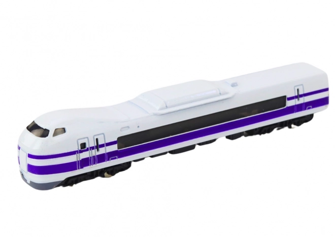 Model zbirateljski vlak vagon 1:48 kovinski belo-vijoličen