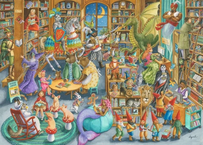 Sestavljanka 2D 1000 Ravensburger Sever v knjižnici