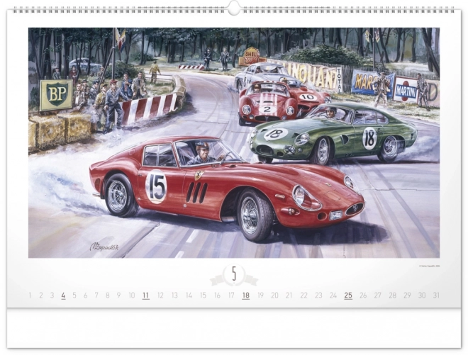 NOTIQUE Stenski koledar Oldtimers – Václav Zapadlík 2025, 64 x 42 cm