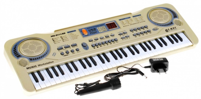 Bežna tipkovnica za otroke 5+ Mikrofon + snemanje + USB MP3 - model št. 811