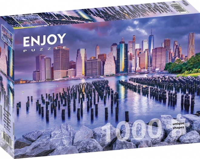 Uživajte puzzle oblačno nebo nad Manhattanom, New York 1000 kosov