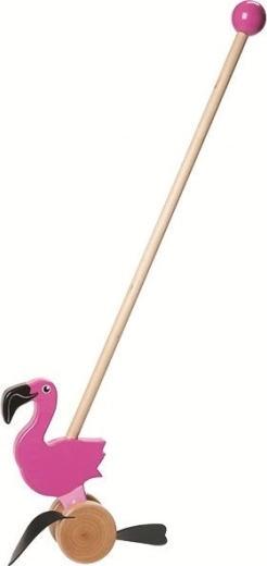 leseni potiskani flamingo na palici nature planet