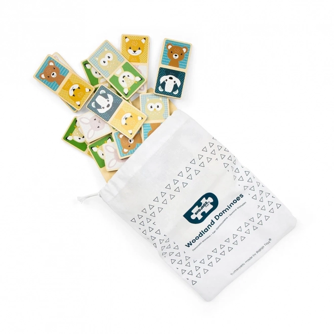 Lesne živalce leseni domino