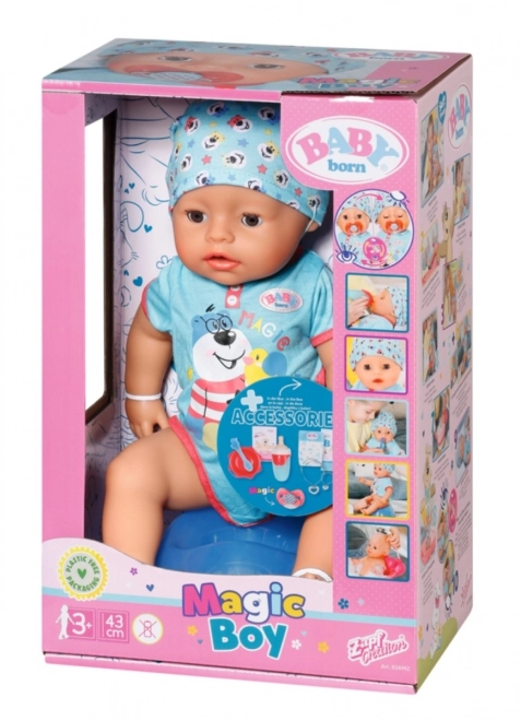 BABY born z magičnim cucljem, fantiček, 43 cm