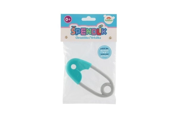 Grizalo zatič plast 12cm turkizno-siva 12x19cm v vrečki 0+