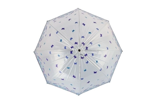 Prozoren dežnik z metulji plast/kov 80cm v vrečki