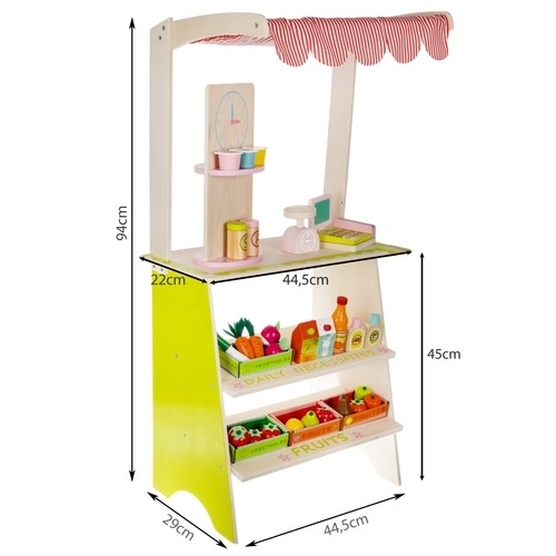 Leseni kiosk z dodatki za otroke