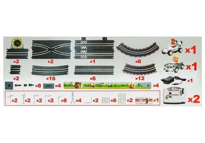 Električna steza za avte s 2 avtomobiloma Mario RC