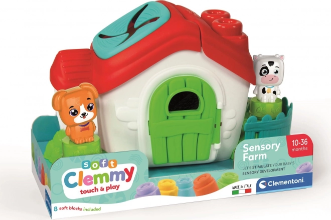 Mehka Clemmy Vstavljena senzorična farma z 8 kockami