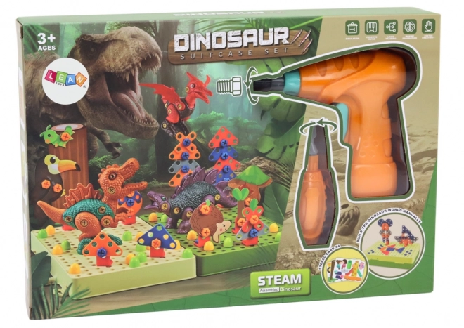 3D gradbeni sestavljanke bloki DIY Dinozavri Odvijačna vrtalni stroj