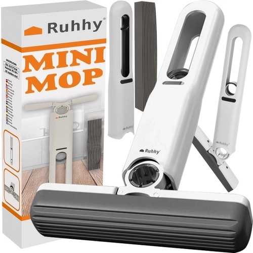 Kompaktni mini mop z nadomestnimi čistilnimi glavami