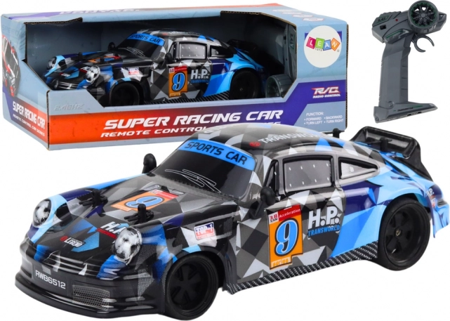 RC drift avto 1:18 z gumijastimi kolesi – modro