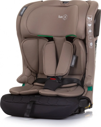 Avtosedež i-Size 76–150 cm z Isofixom CHIPOLINO Lux X – Macadamia