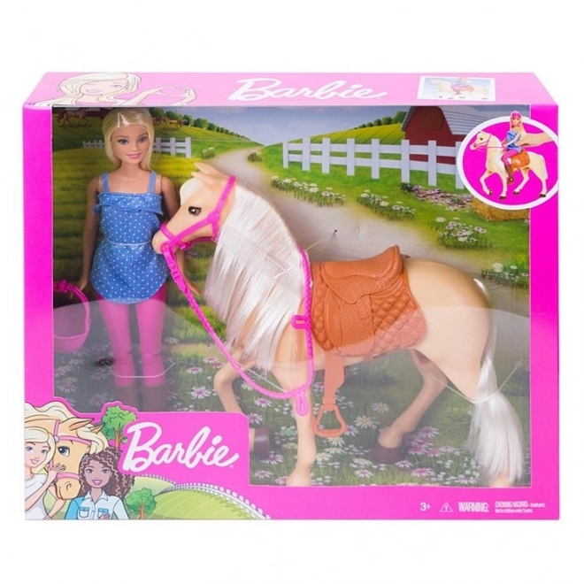 Barbie jahalni set s konjem