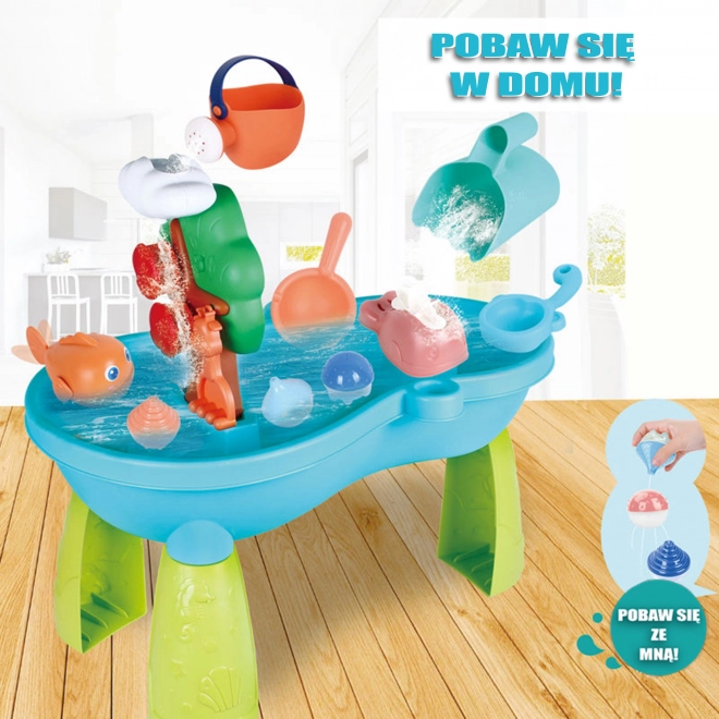 Otroška vodna miza 2v1 s peskovnikom in slapom WOOPIE