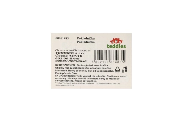 Kovinska hranilnica mačka s ključavnico 14x12cm 3 barve v plastični škatli