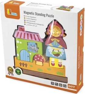 Lesene magnetne puzzle Viga – Rdeča kapica