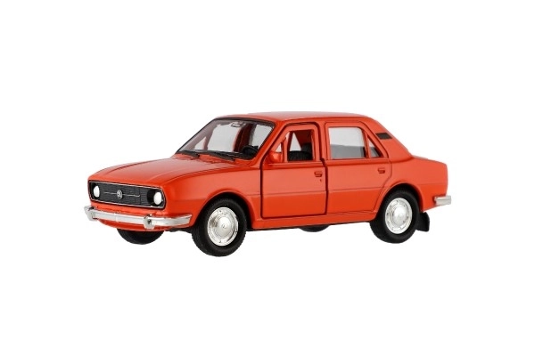 Auto Welly Škoda 105L kov/plast 11cm 1:34-39 na prosti tek 4 barve v škatli 15x7x7cm