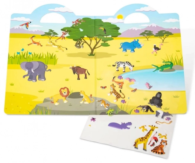 Večkrat uporabne reliefne nalepke - Safari