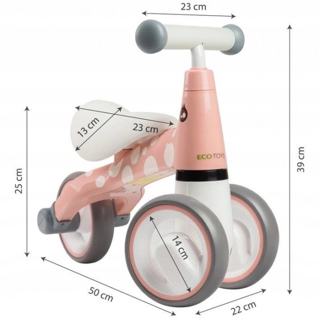 ECOTOYS Potiskalec Flamingo roza
