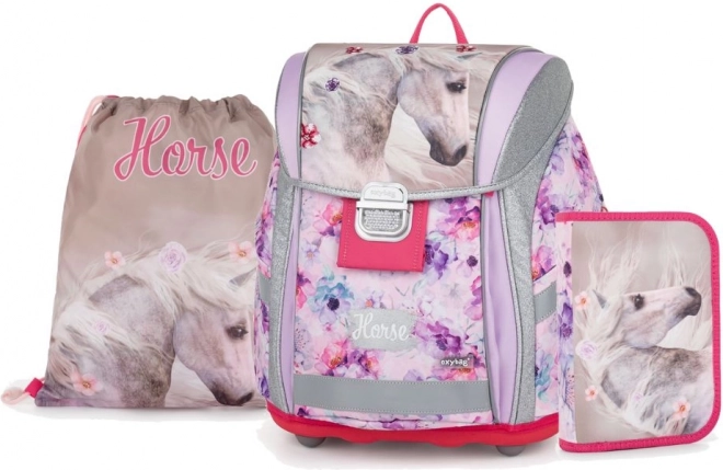 OXYBAG Šolski set 3 kosi Premium Light Konj Romantic