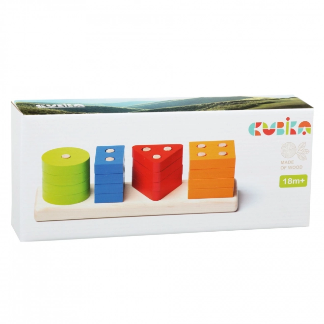CUBIKA 15337 Razvrščamo oblike V - lesena sestavljanka 17 delov