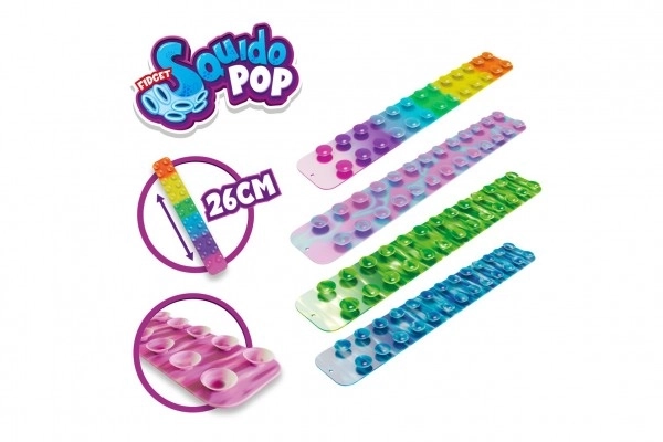 Squido pop/sesalke proti stresu silikon 26cm mešanica barv