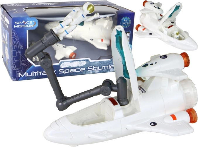 Kozmična misija – raketa, astronavt in dron, 4-delni set s svetlobnimi in zvočnimi učinki