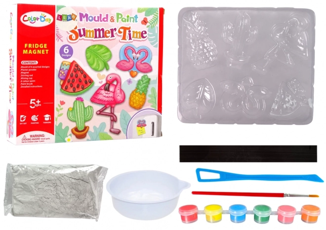 Otroški DIY komplet za magnetke Flamingo Lubenica Mavec