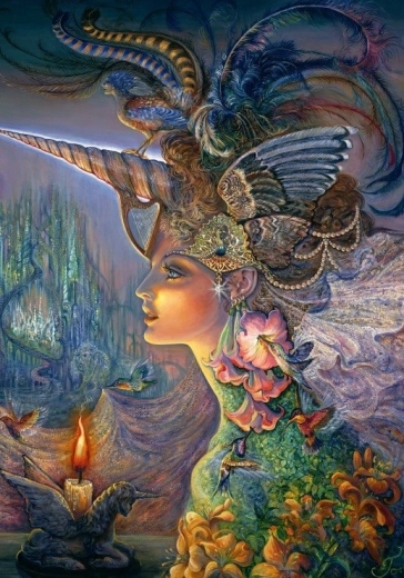 Grafika Puzzle Moja Lady Unicorn 1000 koščkov
