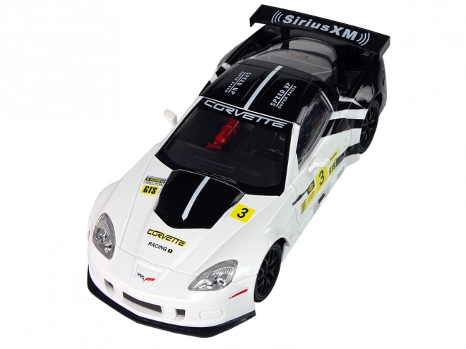 Dirkalni športni avto R/C 1:18 Corvette C6.R Bela 2.4 G Luči