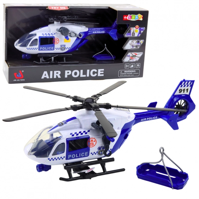 Policijski helikopter s svetlobnimi učinki in zvoki