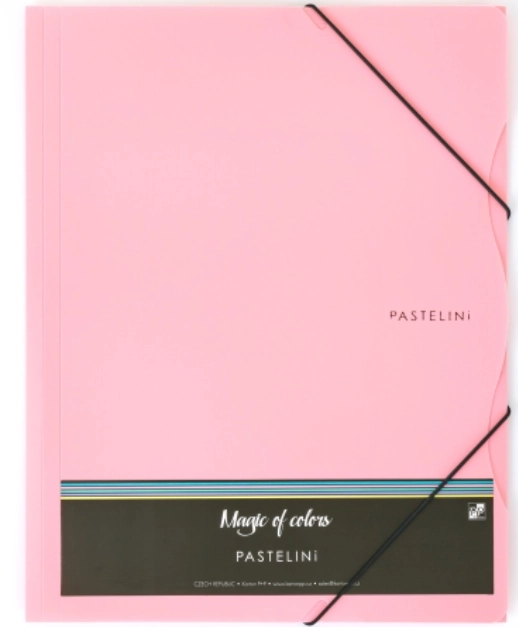 KARTON P+P Fascikel Pastelini z elastiko A4 roza
