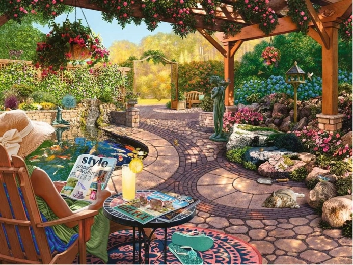 Velikoformatne puzzle Čudovito dvorišče 750 koščkov
