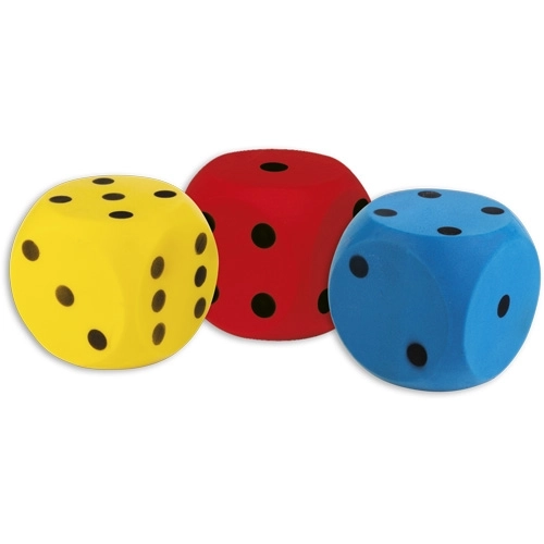 Androni kocka mehka - velikost 16 cm, rumena