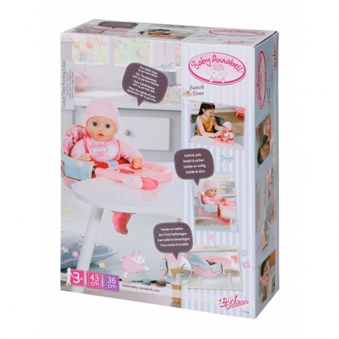 Baby Annabell Jedilni stol s pritrditvijo na mizo