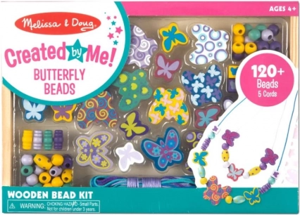 Lesene perlice metuljčki – ustvarjalni komplet za nakit (MELISSA & DOUG)