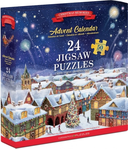 Sestavljanka adventni koledar: božični spomini 24×50 koščkov EUROGRAPHICS