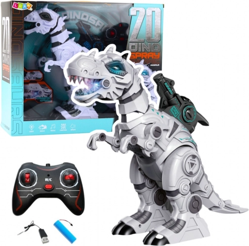 Robotski dinozaver RC z dimnim učinkom, lučkami in zvoki