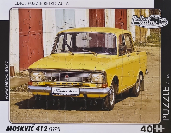 RETRO-AUTA Sestavljanka št.36 Moskvič 412 (1974) 40 kosov