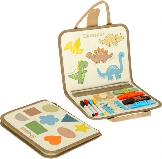 Montessori čutna kovček z dinozavri