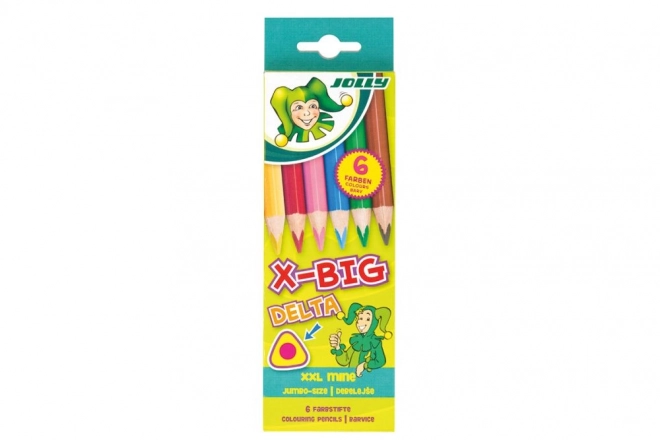 Velike trikotne barvice X-Big Delta 6 barv