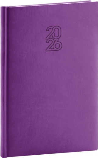 Tedenski dnevnik NOTIQUE vijoličen 2026, 15 x 21 cm
