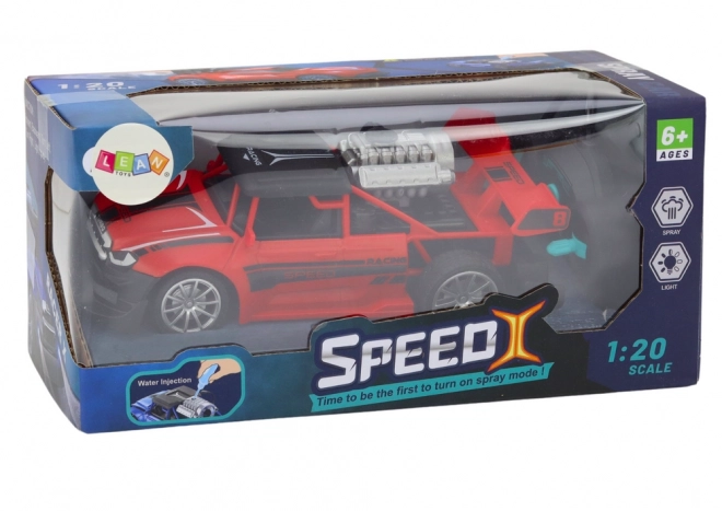 RC daljinsko vodeni avto 1:20 Luči z dimnim učinkom rdeča